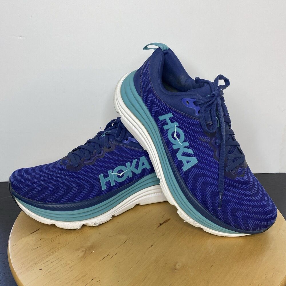 Hoka One One Gaviota 5 Womens 9.5 B Running Shoes Blue & Teal 1134235 BBES
